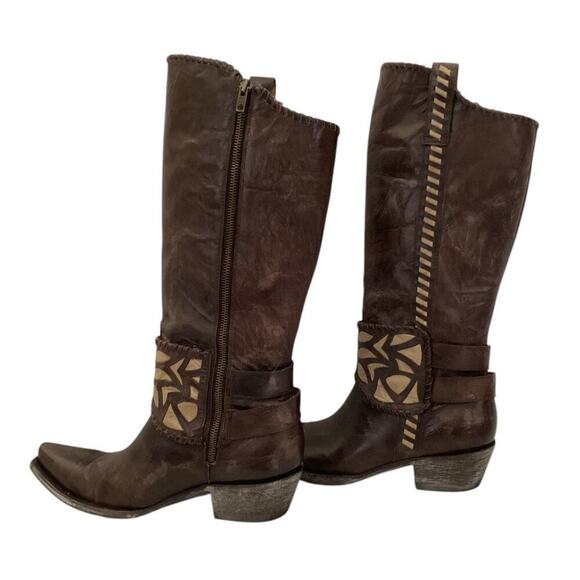 Old Gringo Melissa 15" In Chocolate Brown Western Cowgirl Snip Toe Size 9 Boots - Picture 4 of 10